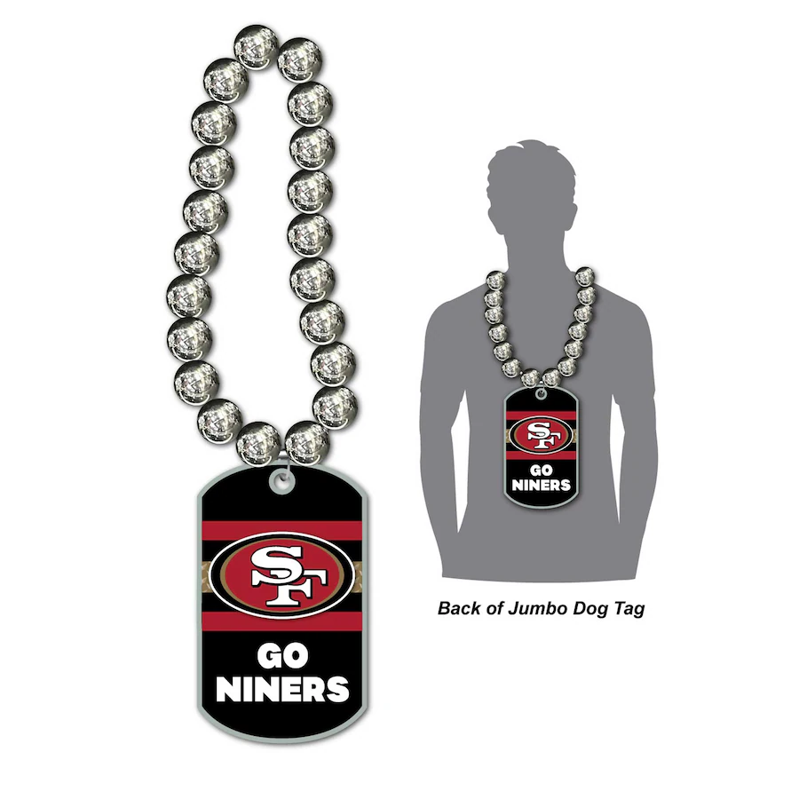 MOJO San Francisco 49ers Jumbo Dog Tag Necklace product image 2, provided for visual reference and product detail review