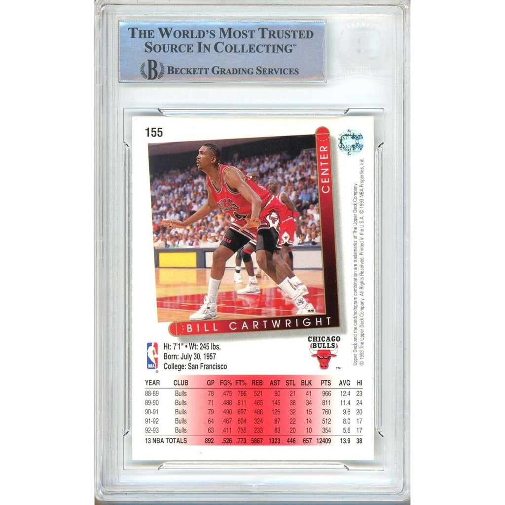 Bill Cartwright Chicago Bulls Signed 1993-94 Upper Deck Basketball Card BAS Auth Auto product image 2, provided for visual