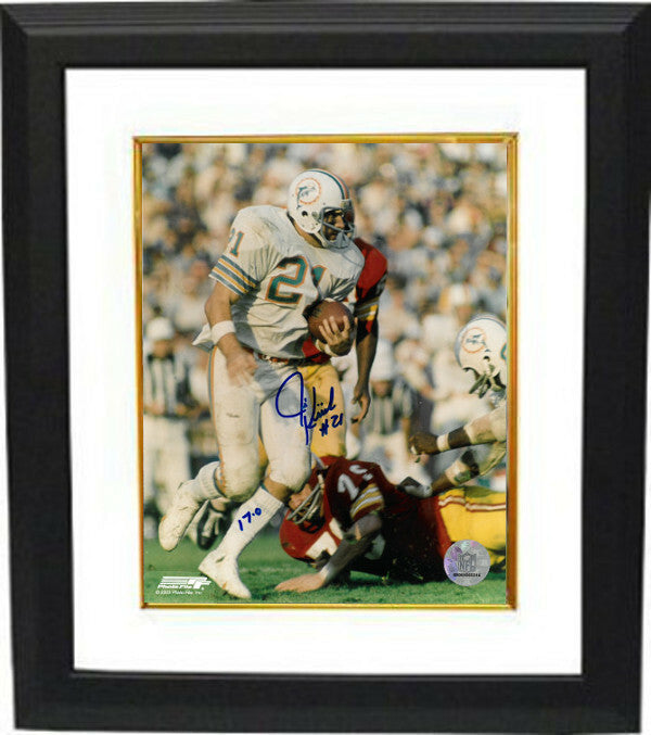 Jim Kiick signed Miami Dolphins 8x10 Photo Framed #21 17-0 (Perfect Season) product image 1, provided for visual reference