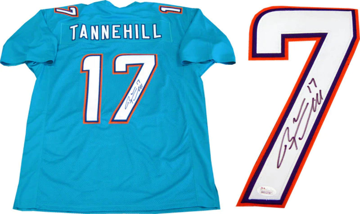 Ryan Tannehill Autographed Dolphins Jersey (JSA) product image 1, provided for visual reference and product detail review