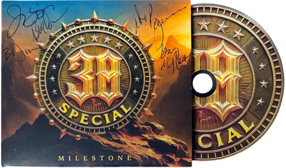 38 Special signed 2025 Milestone Album HC Booklet w/ CD 5- SIGS-COA (Don Barnes) product image 1, provided for visual