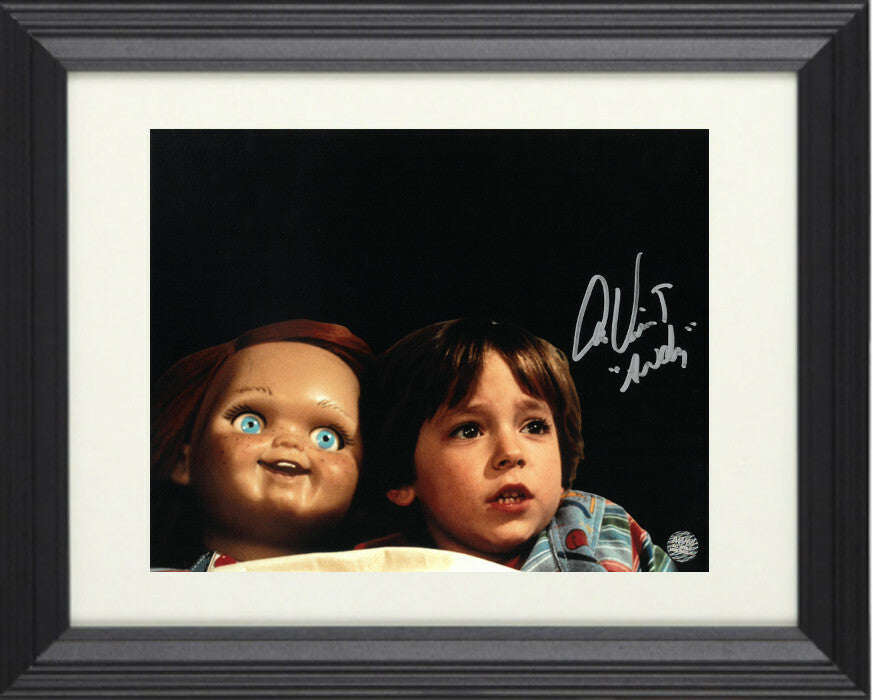 Alex Vincent signed Child's Play 11x14 Photo Framed Andy with Chucky- AWM Holo product image 1, provided for visual
