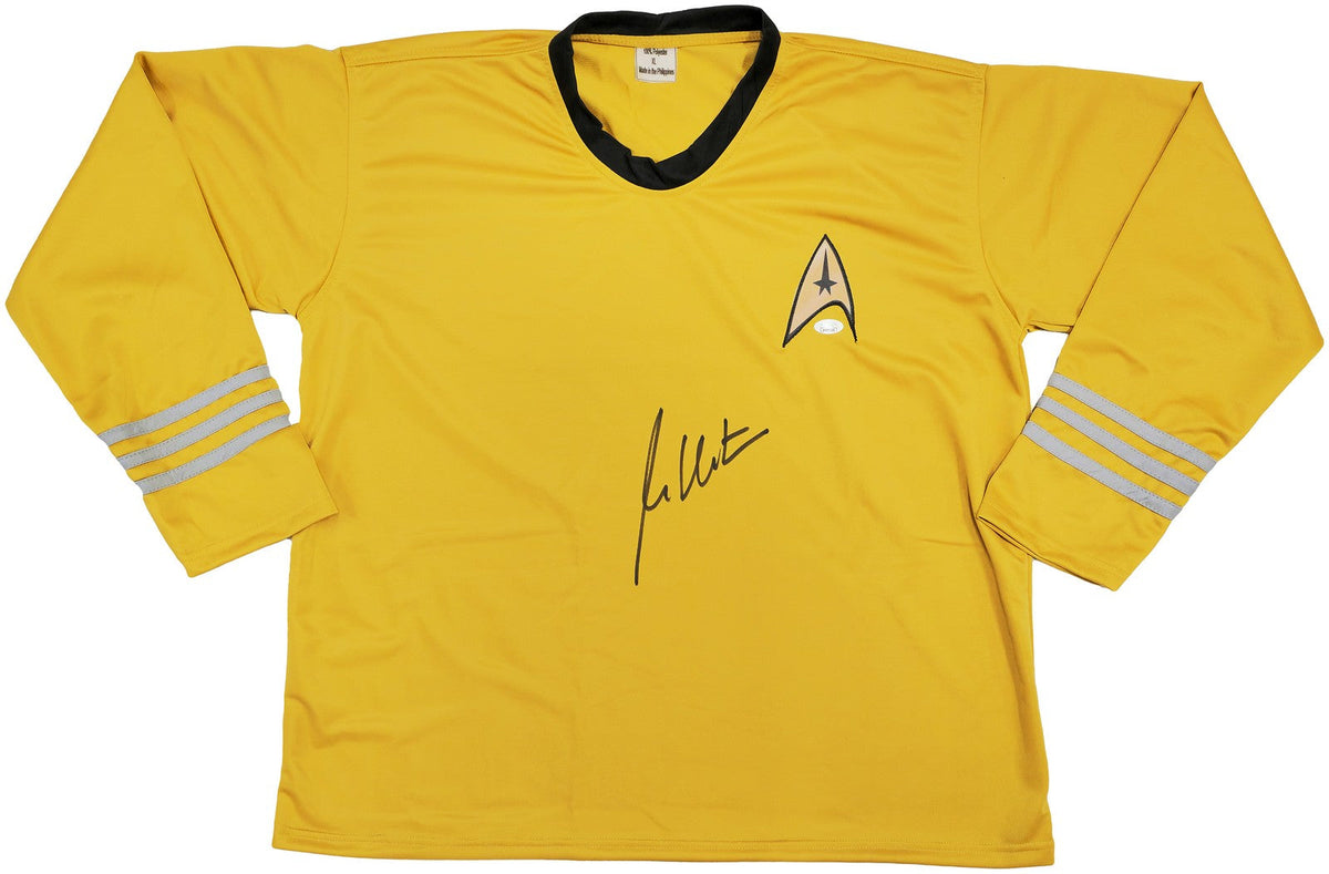William Shatner Signed Gold Star Trek Uniform Captain Kirk JSA product image 1, provided for visual reference and product
