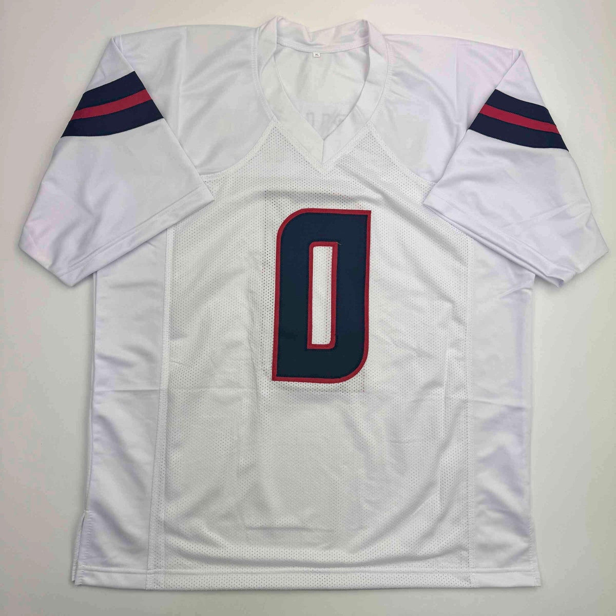 Autographed/Signed Azeez Al Shaair Houston White Football Jersey Beckett BAS COA product image 4, provided for visual