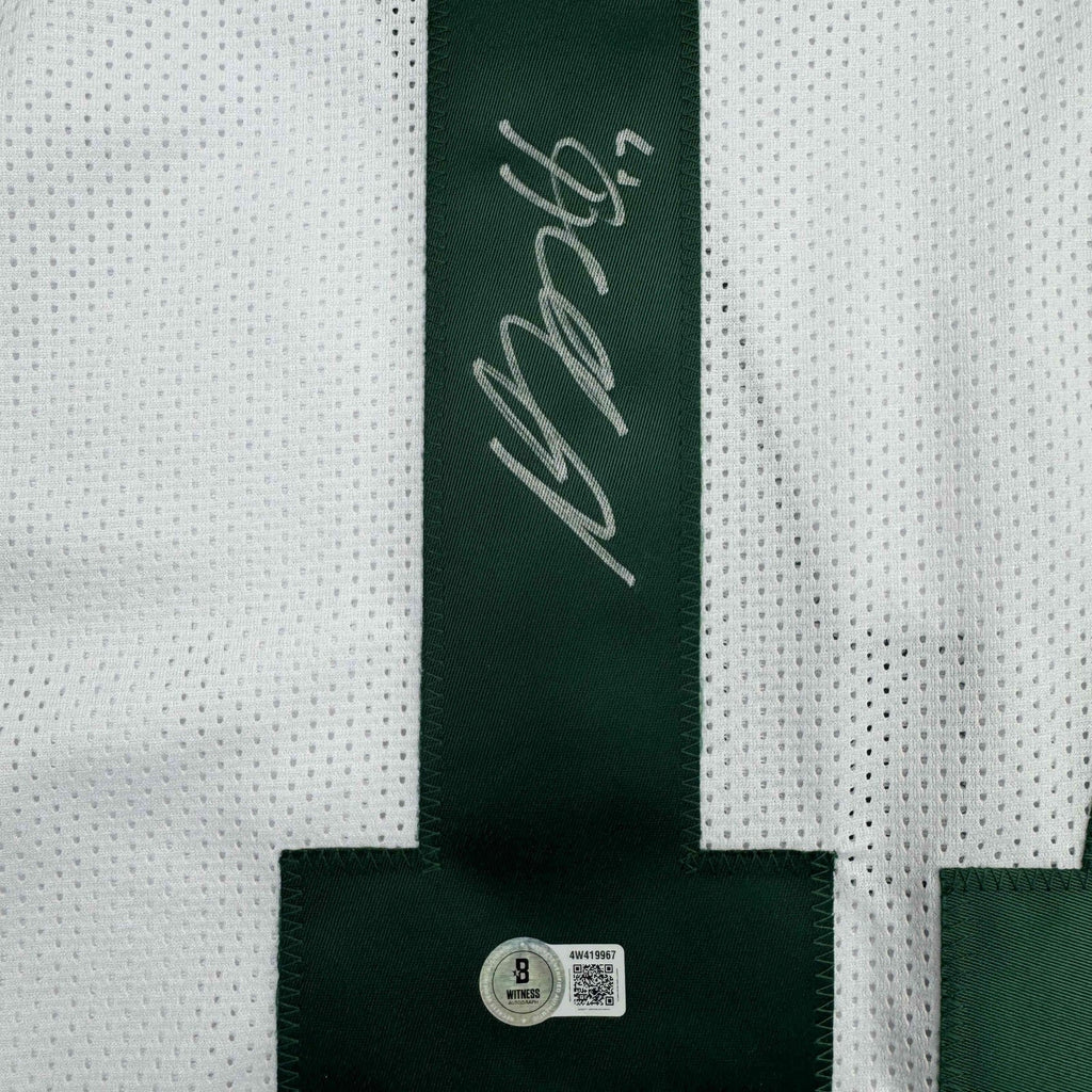 Autographed/Signed Davante Adams Green Bay White Football Jersey Beckett BAS COA product image 3, provided for visual