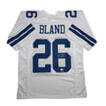 Autographed/Signed Daron Bland Dallas White Football Jersey JSA COA product image 1, provided for visual reference and