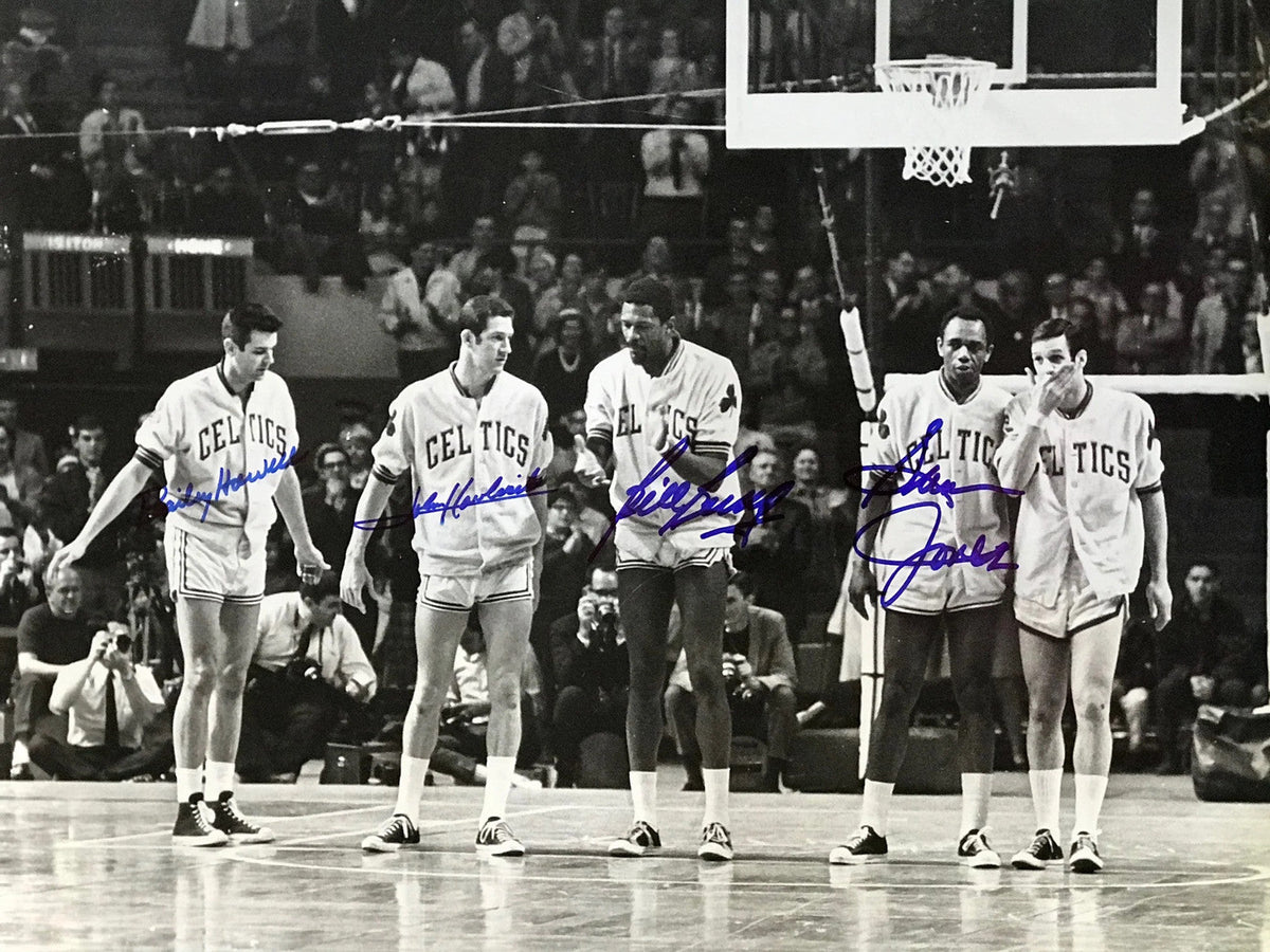 Bill Russell Bailey Howell & John Havlicek & Sam Jones Autographed 16x20 Basketb product image 1, provided for visual