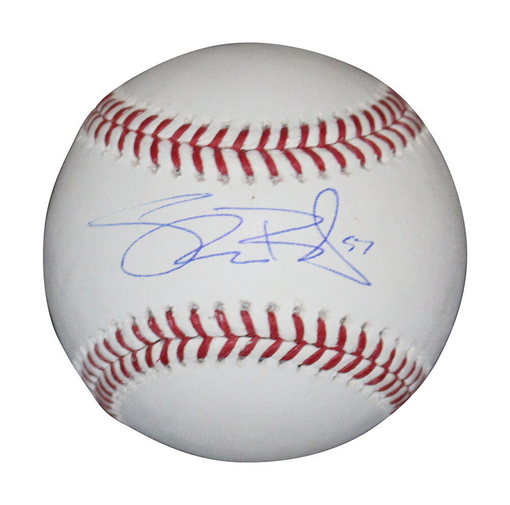 Shane Bieber Autographed/Signed Cleveland Indians OML Baseball BAS 32569 product image 1, provided for visual reference and