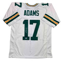 Autographed/Signed Davante Adams Green Bay White Football Jersey Beckett BAS COA product image 1, provided for visual