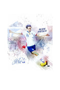 Megan Rapinoe Autographed & Inscr. "USA" Watercolor 16x20 Photo product image 1, provided for visual reference and product