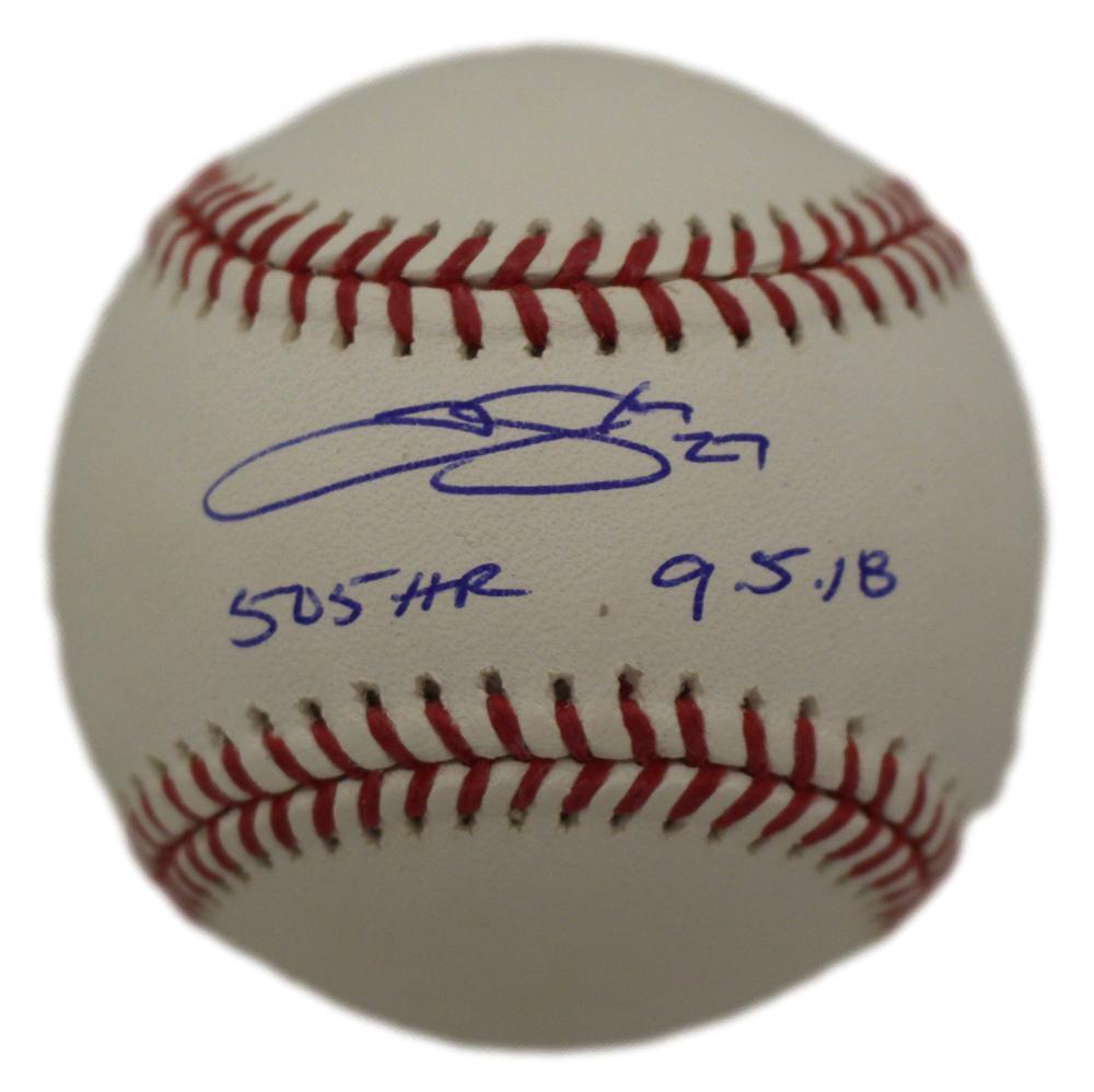 Trevor Story Autographed Colorado Rockies OML Baseball 505' HR Beckett 37309 product image 1, provided for visual reference
