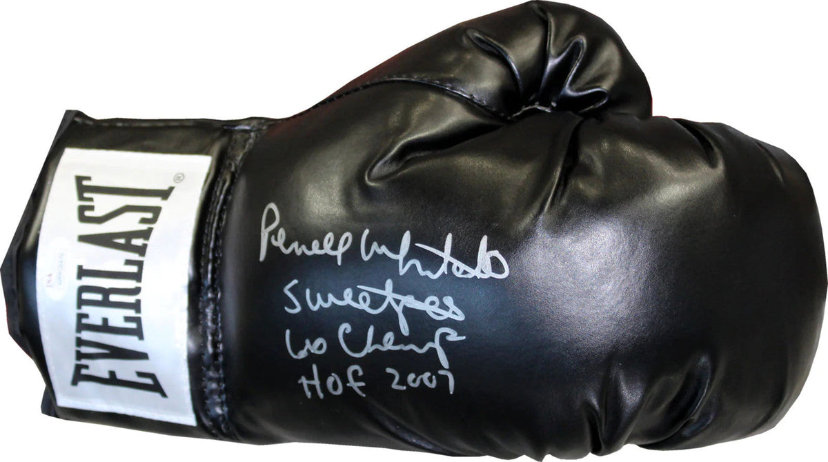 Pernell Whitaker Autographed Black Everlast Right Boxing Glove (JSA) product image 1, provided for visual reference and