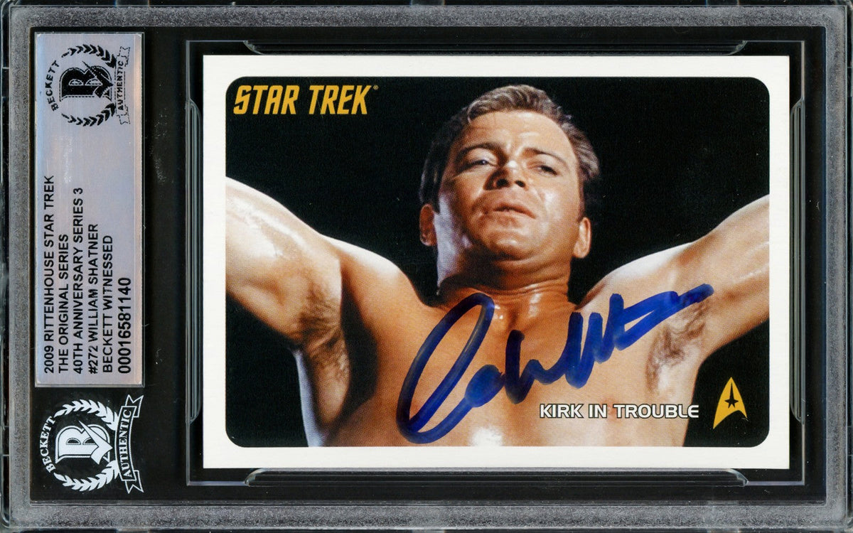 William Shatner Auto 2009 Rittenhouse Star Trek 40th Anniversary Card 272 product image 1, provided for visual reference and