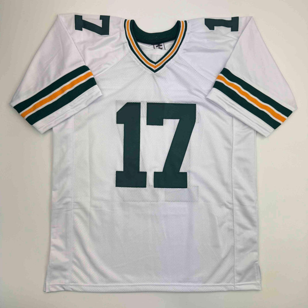 Autographed/Signed Davante Adams Green Bay White Football Jersey Beckett BAS COA product image 4, provided for visual