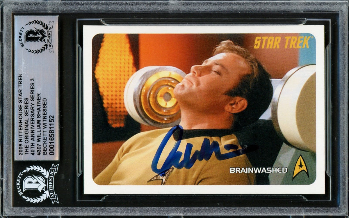William Shatner Auto 2009 Rittenhouse Star Trek 40th Anniversary Card 307 product image 1, provided for visual reference and