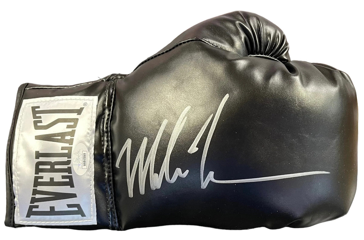 Mike Tyson Autographed Black Everlast Right Boxing Glove (JSA) product image 1, provided for visual reference and product