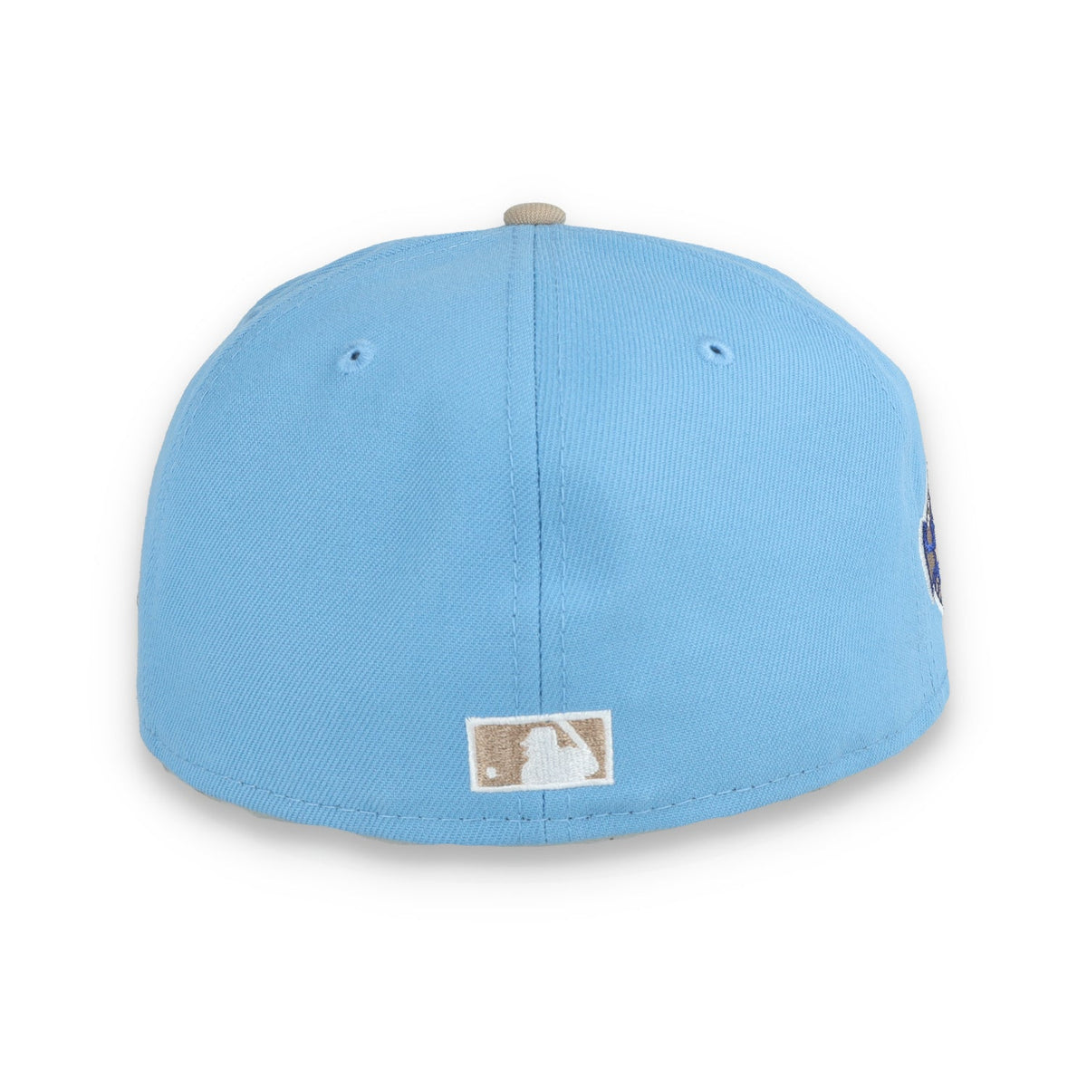 New Era Los Angeles Dodgers 50th Anniversary Side Patch 59FIFTY Fitted Hat-Sky Blue/Camel product image 6, provided for