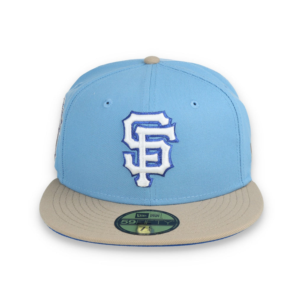 New Era San Francisco Giants 2012 World Series Side Patch 59FIFTY Fitted Hat-Sky Blue/Camel product image 2, provided for