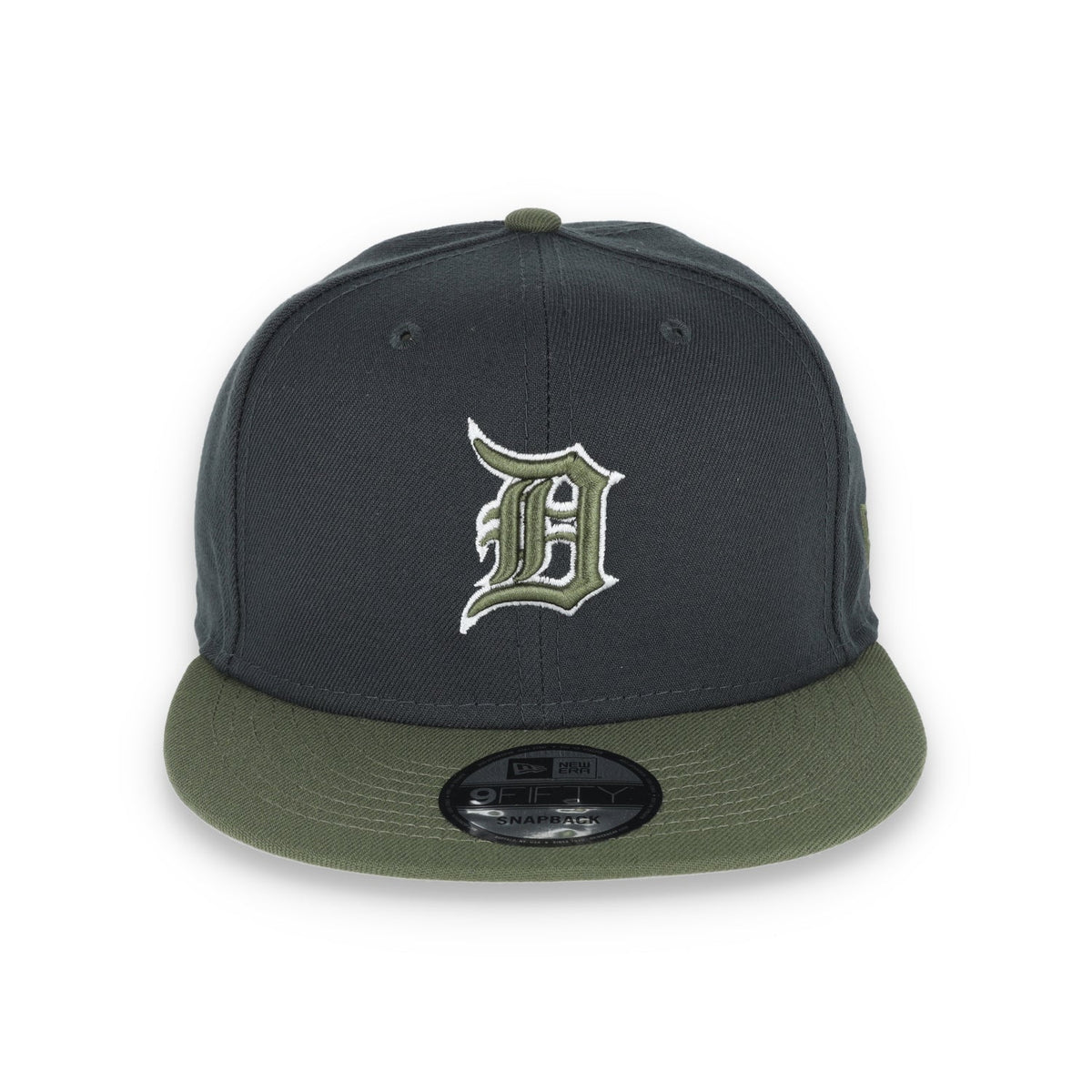 New Era Detroit Tigers 2-Tone Color Pack 9FIFTY Snapback Hat- Grey/Olive product image 2, provided for visual reference and