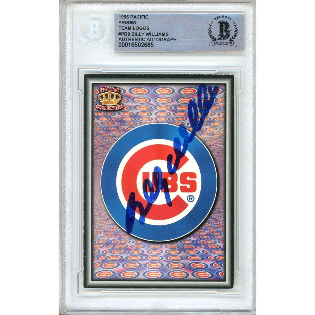 Billy Williams Chicago Cubs Signed Pacific Prism Logo Baseball Card BAS Auth Auto Slab product image 1, provided for visual