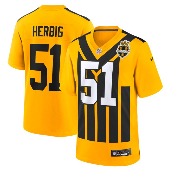 Nick Herbig Pittsburgh Steelers Alternate 1933 Throwback product image 1