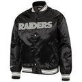 Mitchell & Ness Preschool Youth Las Vegas Raiders Lightweight Satin Raglan Full-Snap Jacket-Black product image 1, provided