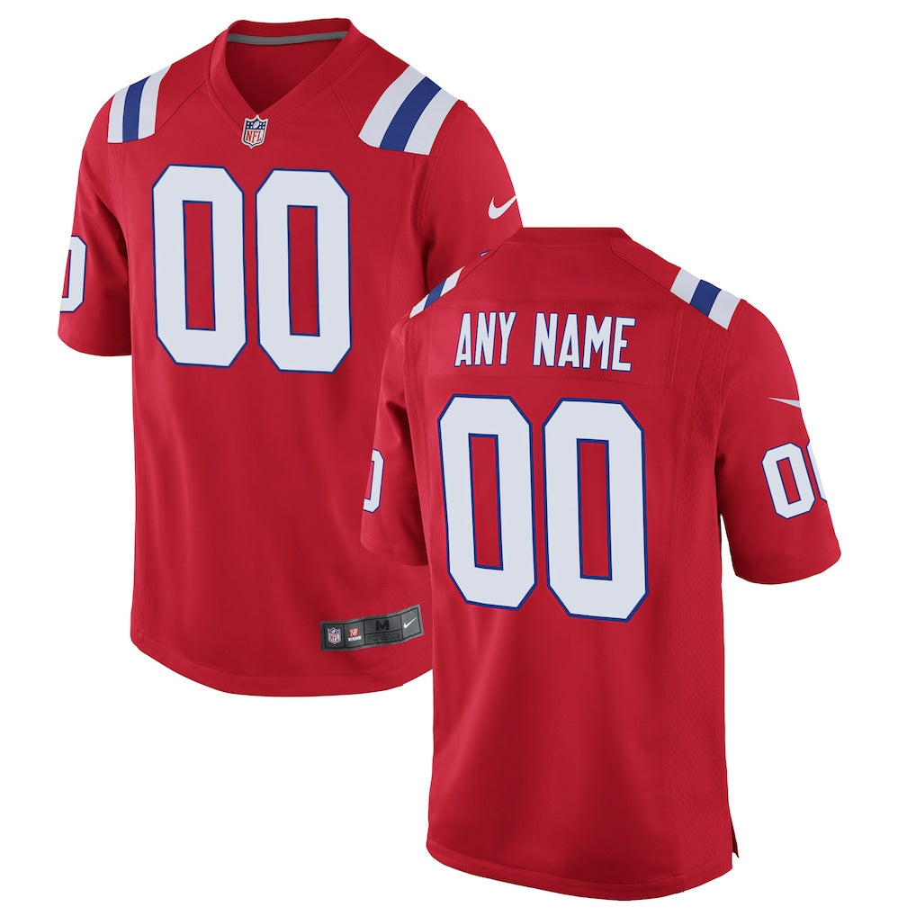 Custom New England Patriots Alternate Jersey - Red product image 1