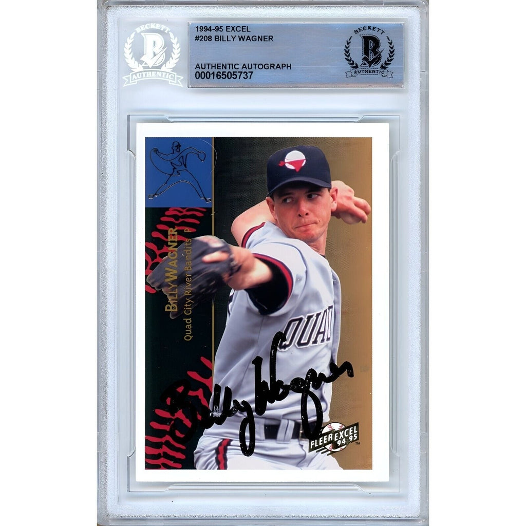 Billy Wagner Houston Astros Signed 1994-95 Fleer Excel Rookie Card BAS Auth Auto Slab product image 1, provided for visual